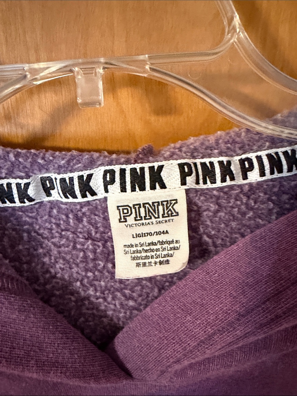 PINK Victoria's Secret Purple Lace-Up Hoodie Pullover - Picture 6 of 6